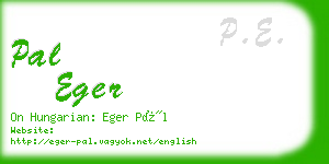 pal eger business card